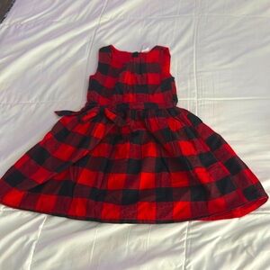 Toddler girls plaid holiday dress